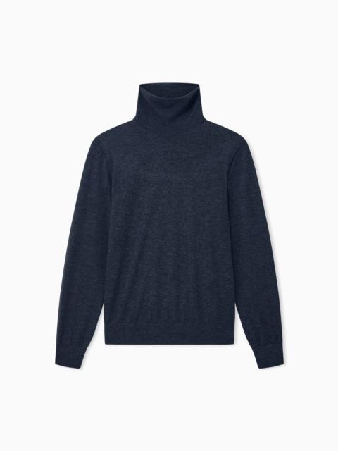 GIORGIO ARMANI SWEATER REGULAR FIT PLAIN KNIT CASHMERE