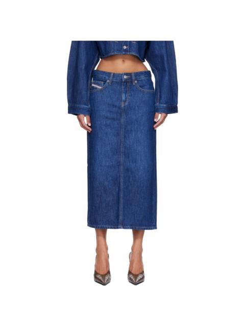 Diesel Blue Denim Midi Skirt