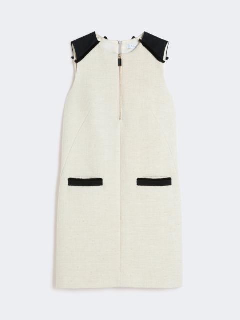 Max Mara MITO Short cotton and linen dress - BEIGE