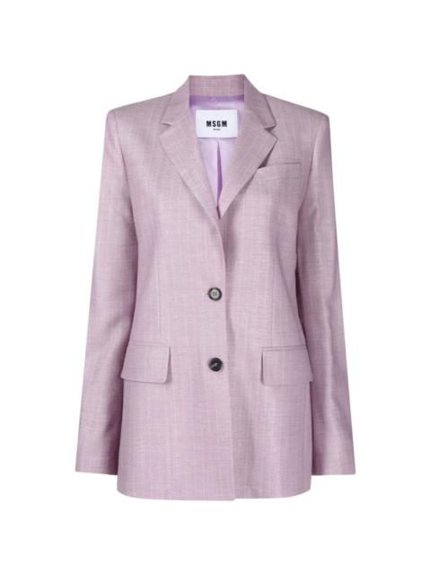 pinstripe-pattern single-breasted blazer