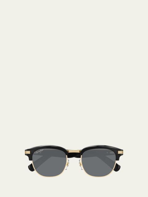 Cartier Men's Round Two-Tone Sunglasses