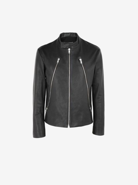 Leather sports jacket