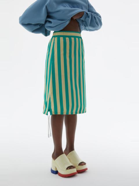 SUNNEI ELASTIC SKIRT WITH GREEN & YELLOW STRIPES