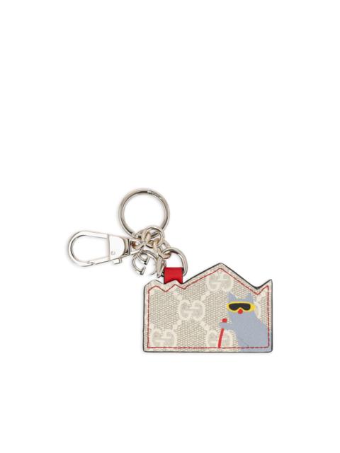 GUCCI printed-charm keyring