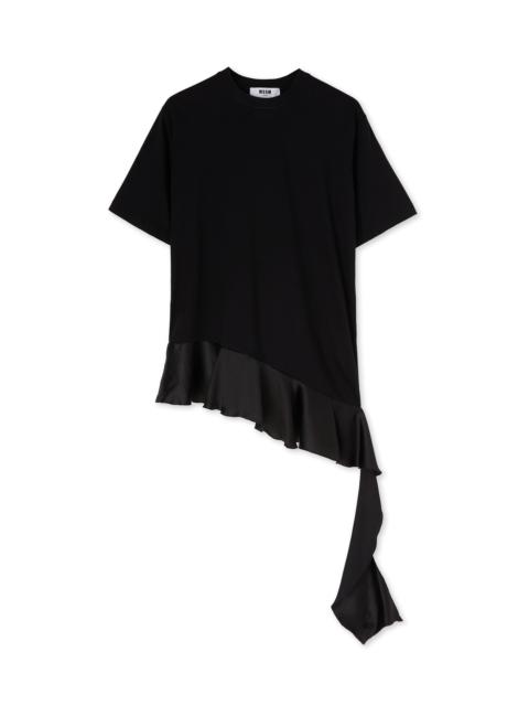 MSGM T-Shirt dress with satin insert