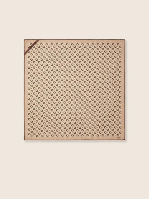 ZEGNA LIGHT TAUPE WOOL FOULARD