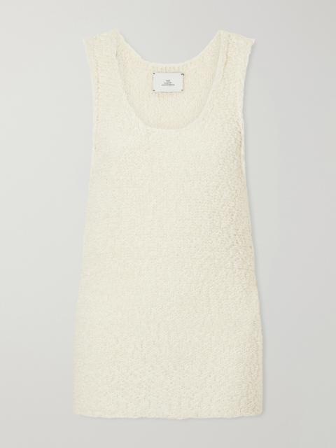 The Elder Statesman Ella Silk, Cashmere And Linen-blend Tank