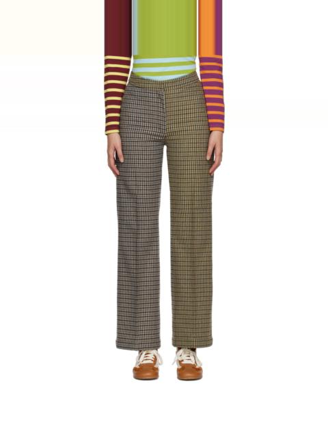 Stockholm Surfboard Club SSENSE Exclusive Green & Brown Jessi Trousers