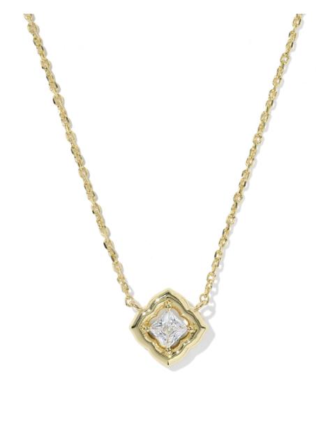 KENDRA SCOTT Mallory Crystal Gold Short Pendant Necklace