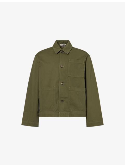 JW Anderson Patch-Pocket Leather-Patch Cotton Jacket