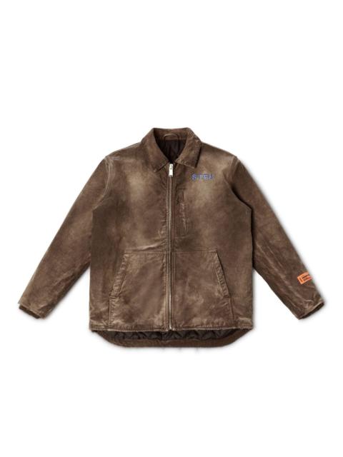 Heron Preston Stfu Distressed Canvas Jacket