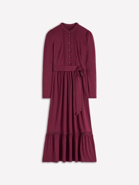BODEN Edwina Jersey Shirt Dress-Deep Wisteria