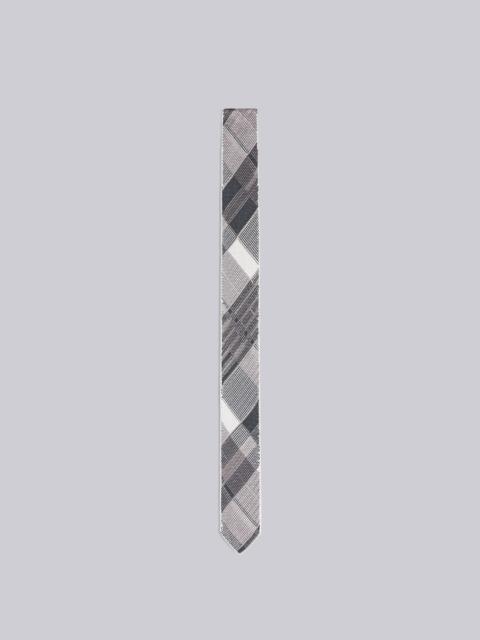 Thom Browne MADRAS CHECK SILK KNIT JACQUARD TIE