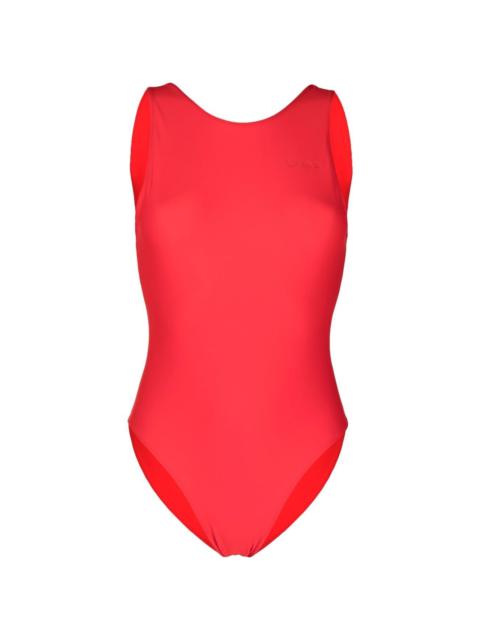GANNI recycled scoop-back swimsuit
