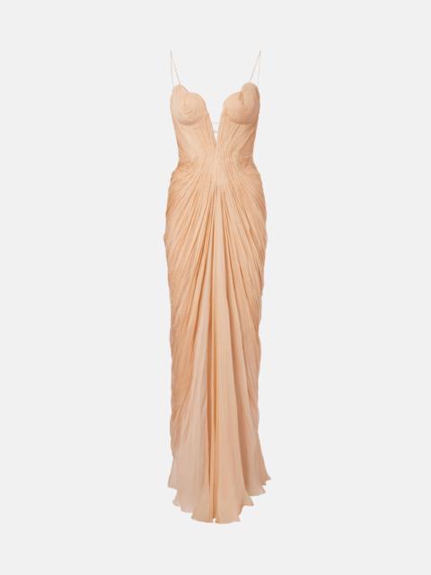 MARIA LUCIA HOHAN Cecilia draped silk gown