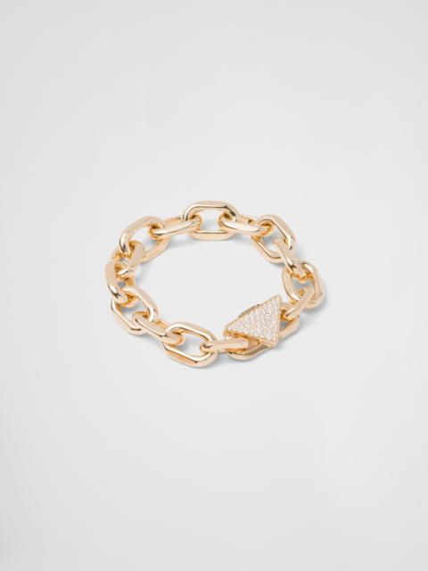 Eternal Gold chain bracelet in yellow gold with diamonds