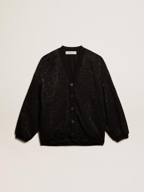Golden Goose Men’s black sequined cardigan-jacket