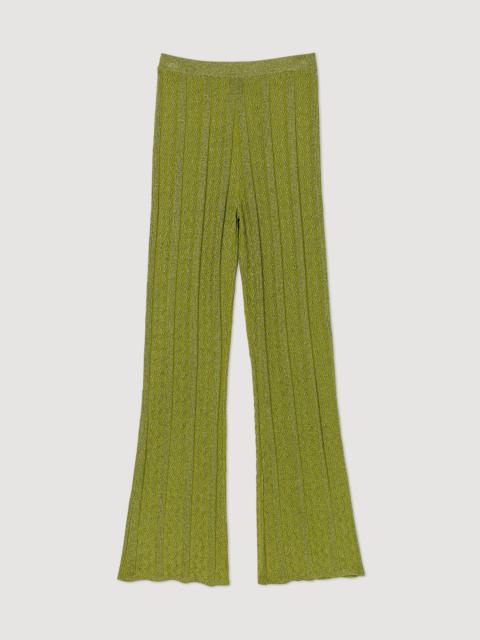 Sandro Metallic knit pants