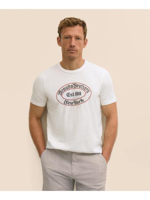 Brooks Brothers Cotton Slub Emblem Graphic T-Shirt