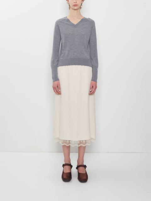Simone Rocha Lace Trim Negligee Skirt — Nude