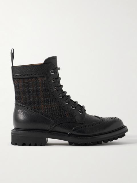 Church's Jacquard-paneled Leather Ankle Boots