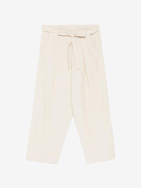 Forme D'Expression tie-waist vertical-stripe trousers