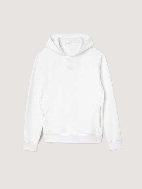 Sandro HOODED SWEATSHIRT WITH RUBBER LOGO