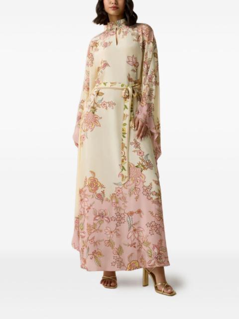 HEMANT & NANDITA Riah floral-print belted maxi dress