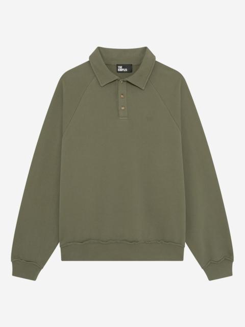 The Kooples KHAKI POLO-NECK SWEATSHIRT