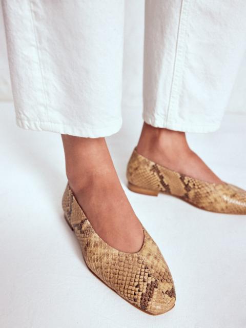BODEN High Cut Stitch Detail Flats-Neutral