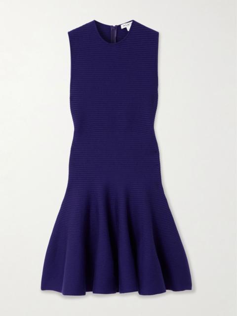 Alaïa Ribbed wool-blend mini dress Purple