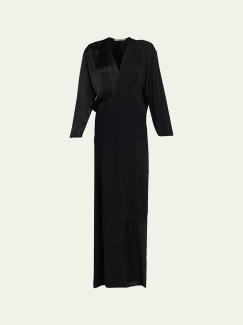 6397 Long Patchwork S-Curve Dress