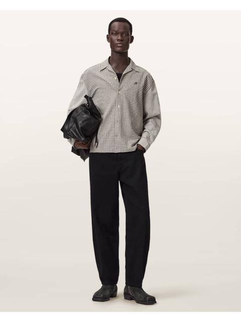 ALLSAINTS KAGE OVERSIZED LONG SLEEVE CHECK SHIRT