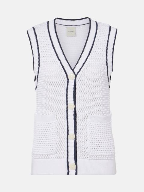 VARLEY Leilani open-knit cotton-blend top