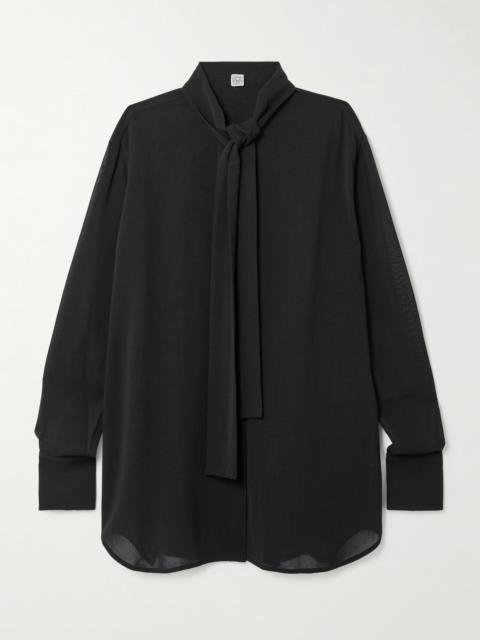 TOTEME Tie-neck Crepe De Chine Blouse