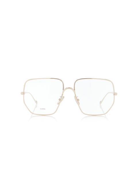 Loewe Curved Square-Frame Gold-Tone Glasses gold