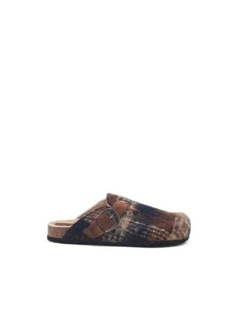 Faliero Sarti patterned buckle strap sandals