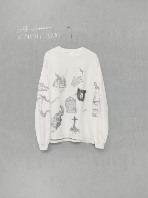 Nudie Jeans Rudi Doodle T-Shirt Offwhite