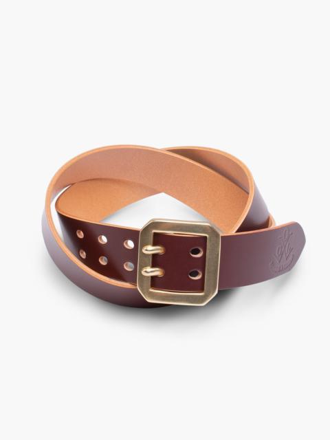 Iron Heart OGL-BELT-DPGAR-BRN OGL Double Prong Garrison Buckle  Leather Belt - Hand-Dyed Brown