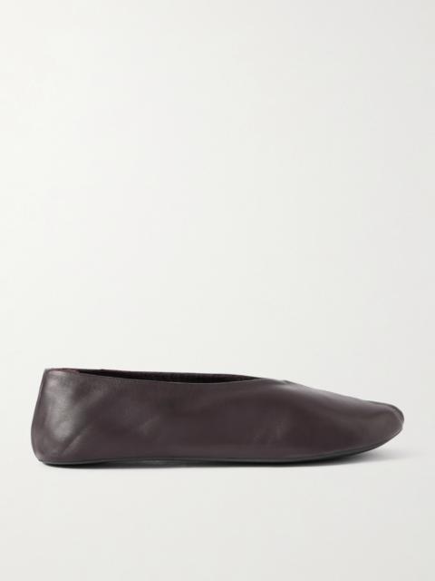 The Row Stella Shearling-lined Leather Ballet Flats