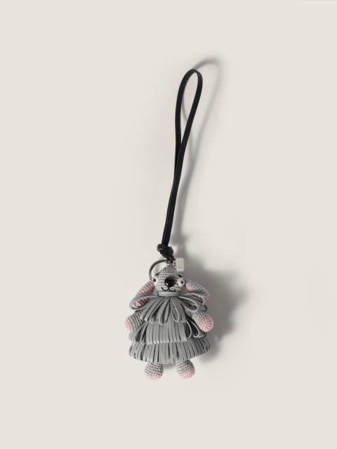 Miu Miu Wool and leather key ring trick