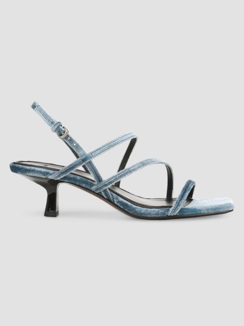 Vince Women's Tania 45MM Velvet Slingback Sandals - Blue Slate