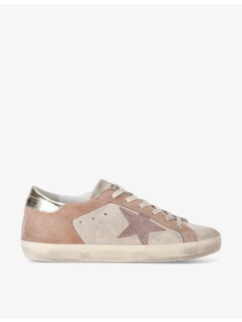 Women's Superstar 25728 star-applique low-top suede trainers