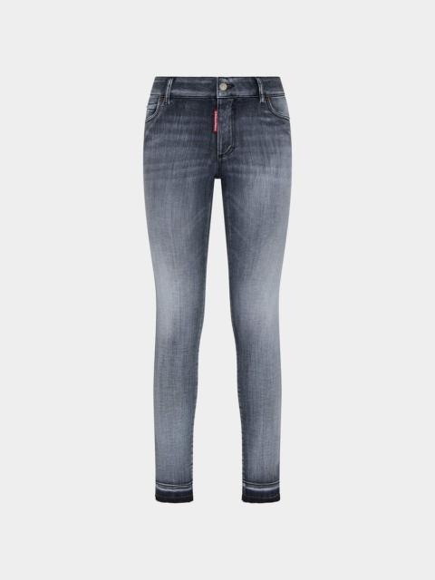 DSQUARED2 GREY PROPER WASH MEDIUM WAIST SKINNY JEANS