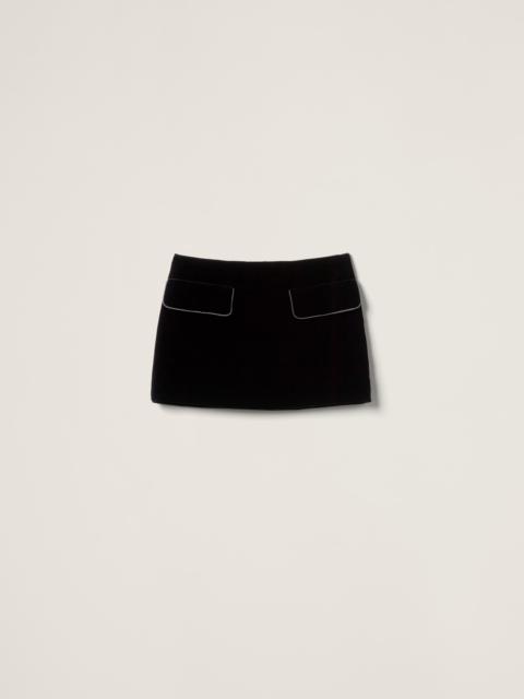 Miu Miu Velvet miniskirt