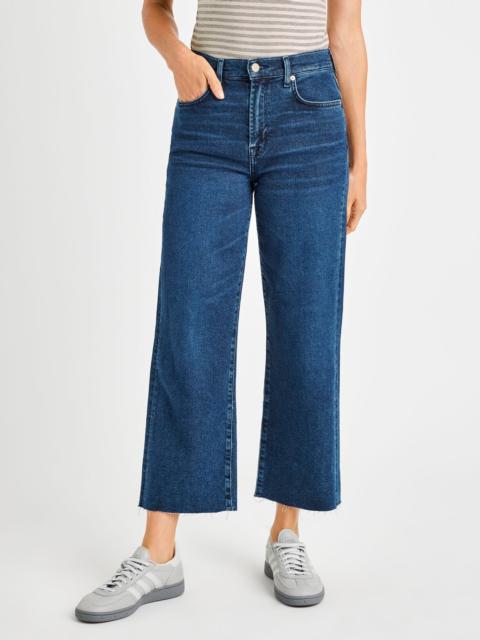Splendid Cropped Wide Leg Raw Hem Jean