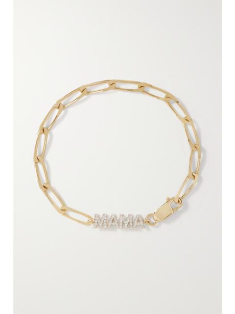 Yvonne Léon Mama 9- and 18-karat gold diamond bracelet Gold