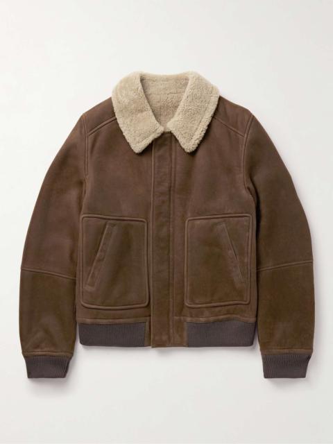Yves Salomon Shearling-Lined Suede Jacket