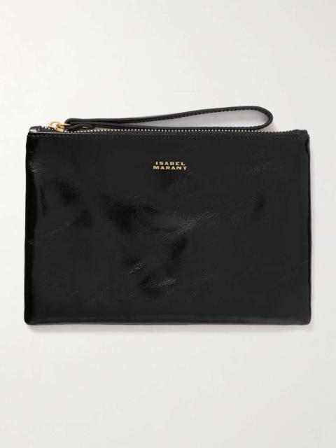 Patent-leather pouch