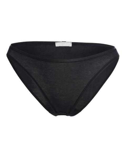 HANRO Women's Cotton Seamless High-Cut Brief - Black